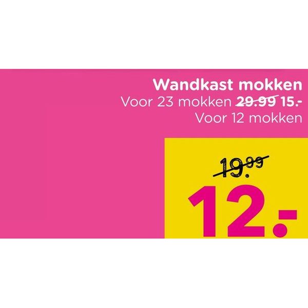 Wandkast voor mokken