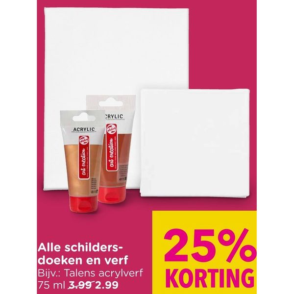 Schildersdoeken en verf