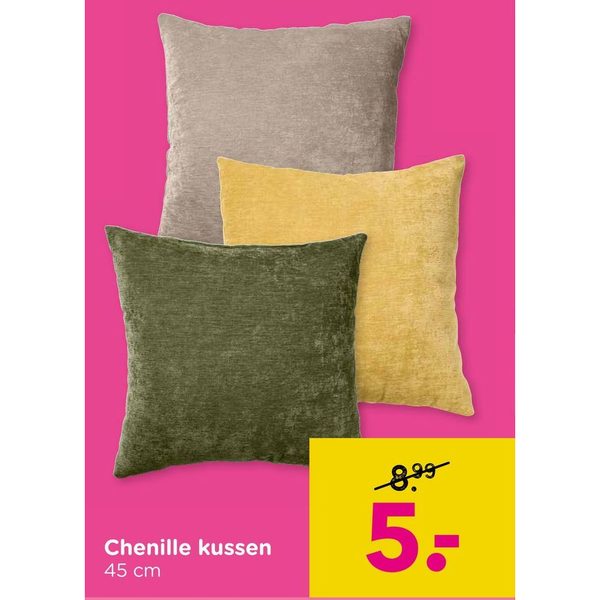 Chenille kussen